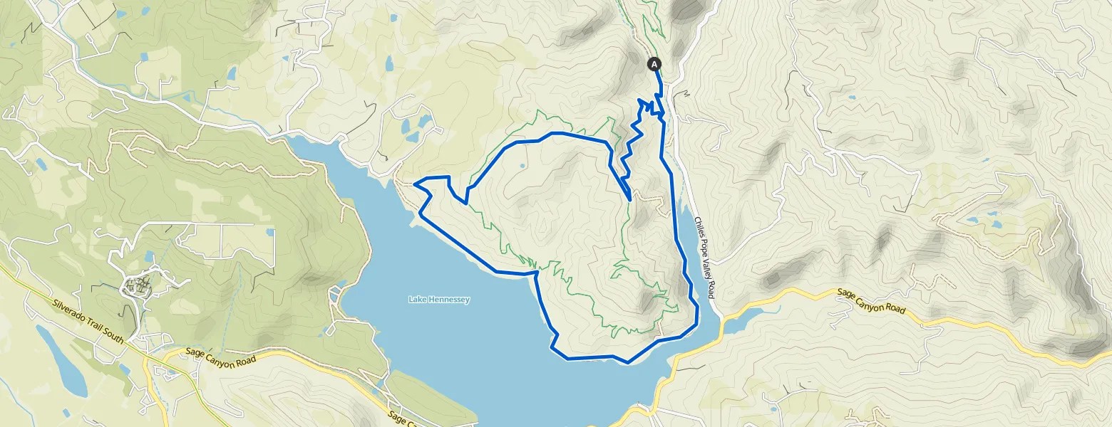 Lake Hennessey Loop — Napa County Regional Park Wanderung Komoot